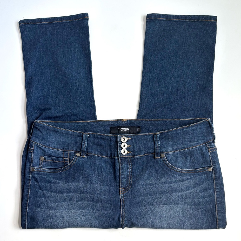 Torrid Jegging 3 Button Waistband Skinny Soft Blue Denim Jean Size 18R